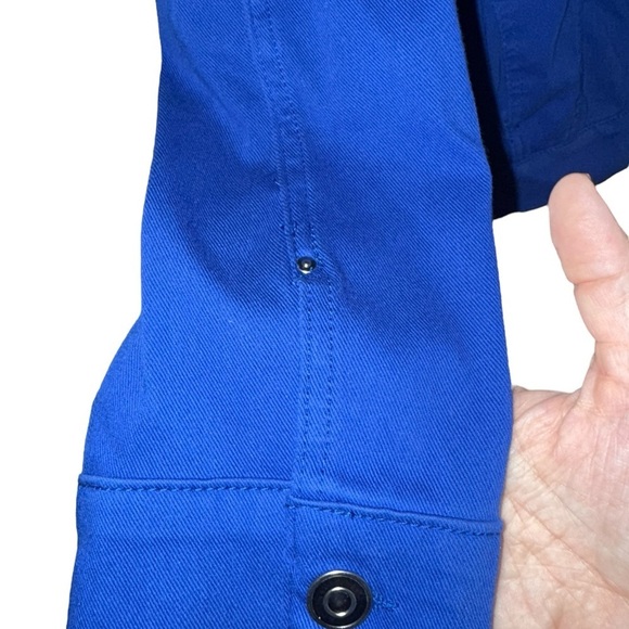 Gloria Vanderbilt Blue Denim Style Button Front Jacket Size L - Picture 4 of 10